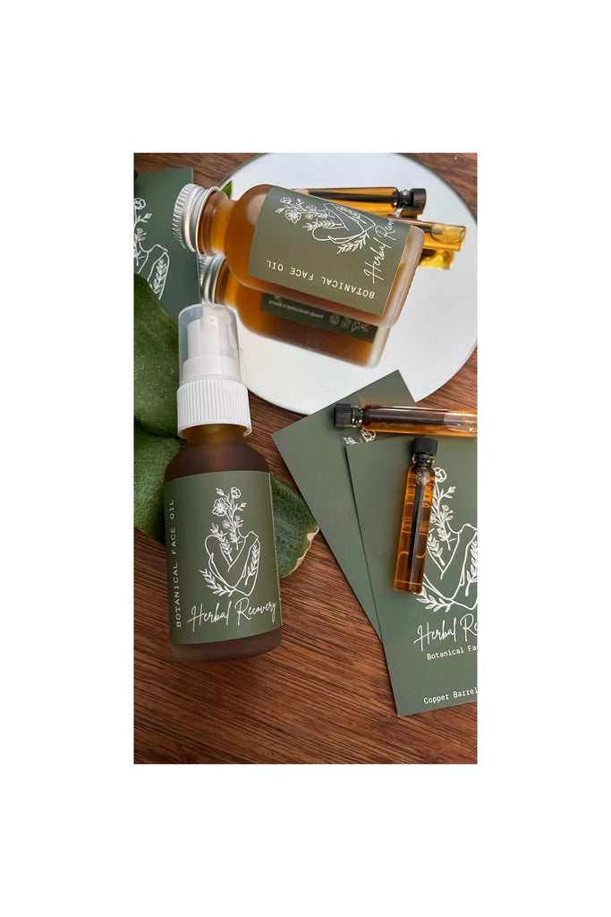 Dark Olive Green Recovery Face Oil