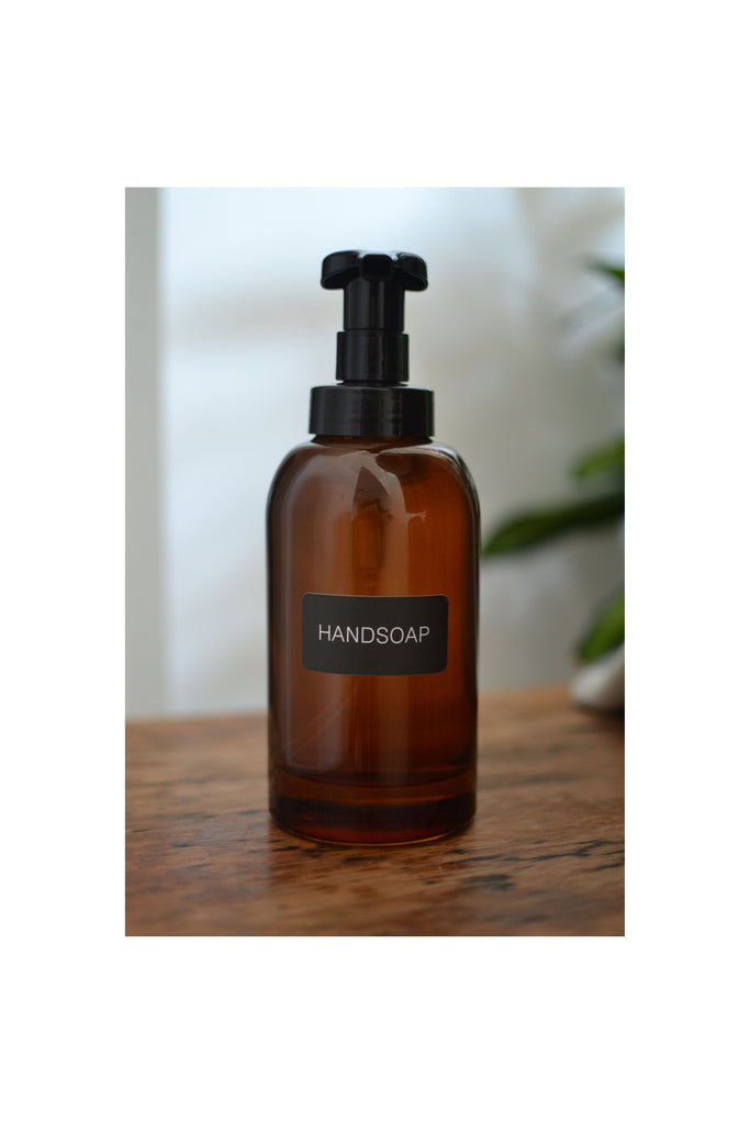 Dark Gray Foaming Soap Bottle Glass