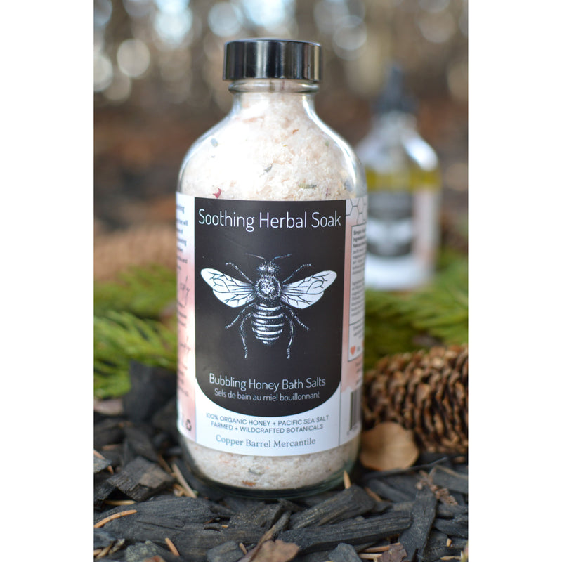Soothe Herbal Soak || Bubbling Honey Bath Salts