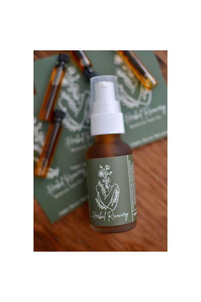 Dark Olive Green Recovery Face Oil