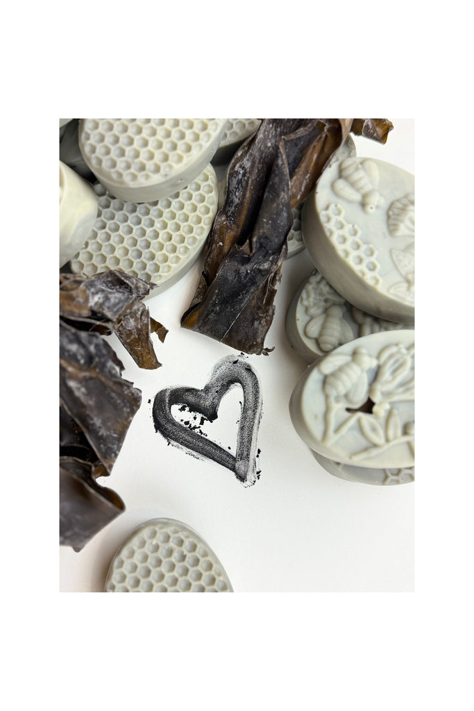 Light Gray Lavender + Charcoal + Kelp Soap