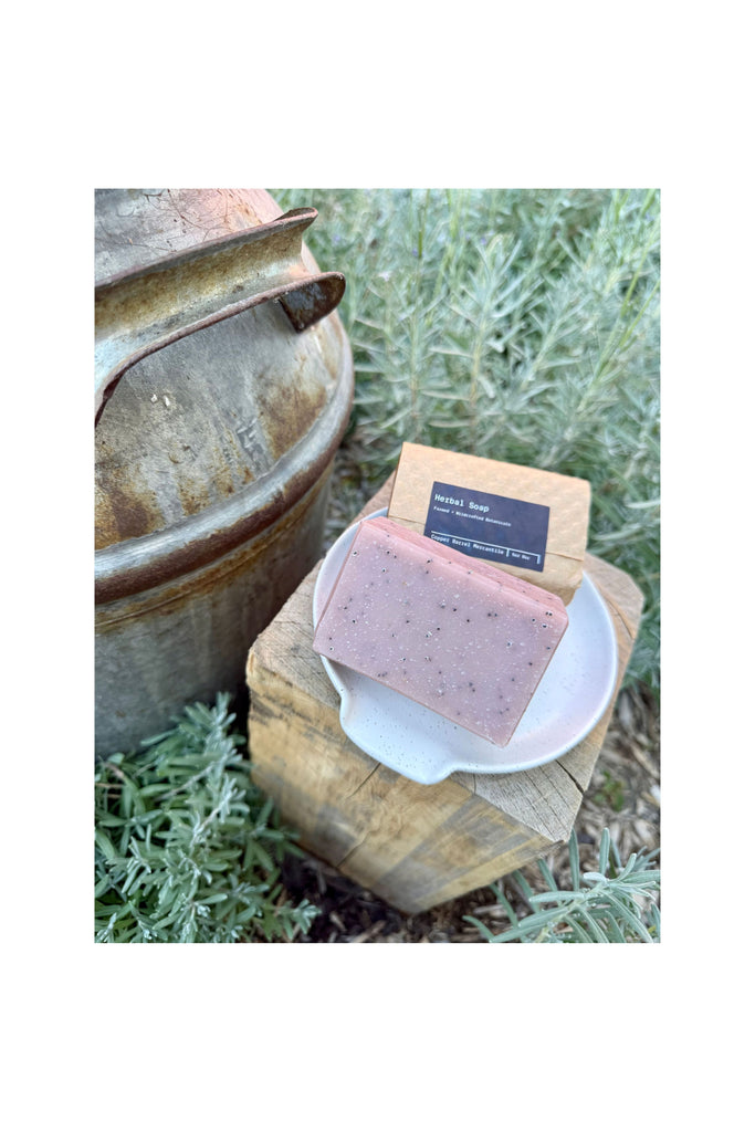 Dark Gray Rose & Pepper Block of Soap