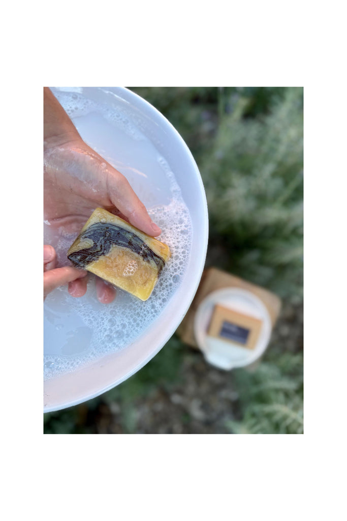 Dark Gray Sea Buckthorn Block of Soap
