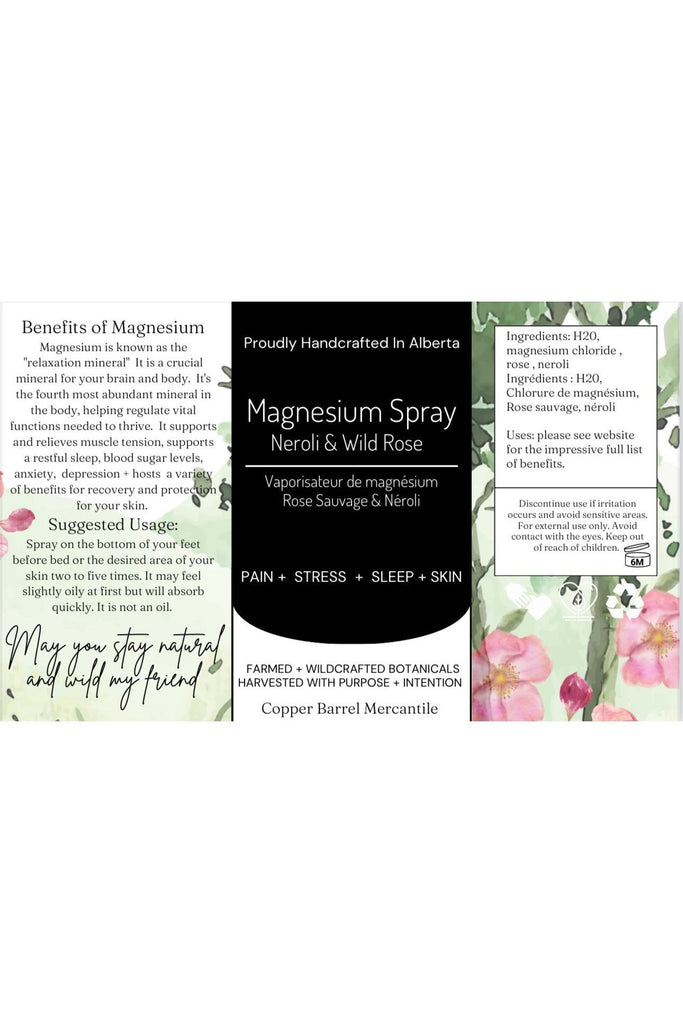 Black Wild Rose & Neroli Magnesium Spray
