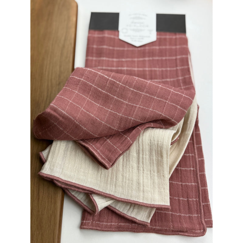 Double Weave Dishtowel Canyon Rose