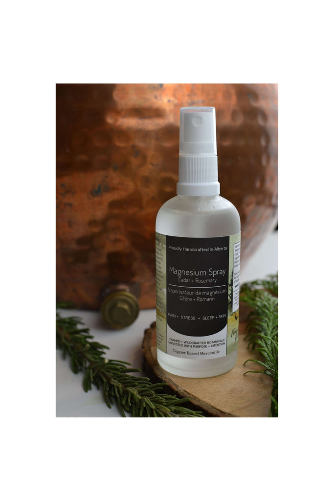 Canadian gifts and homeware Magnesium Spray. Cedar &