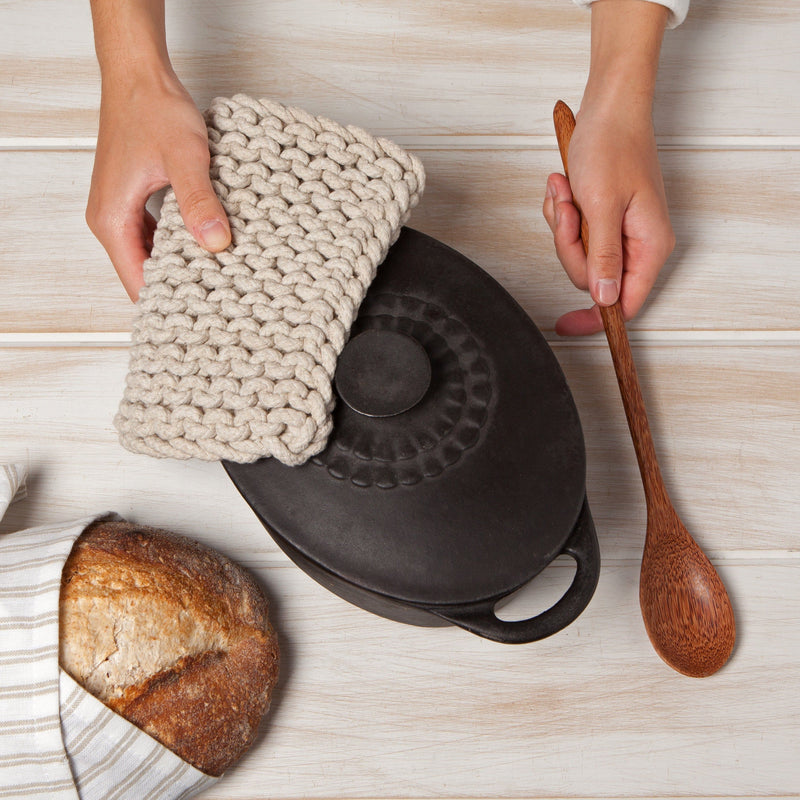 Knit Potholder Natural