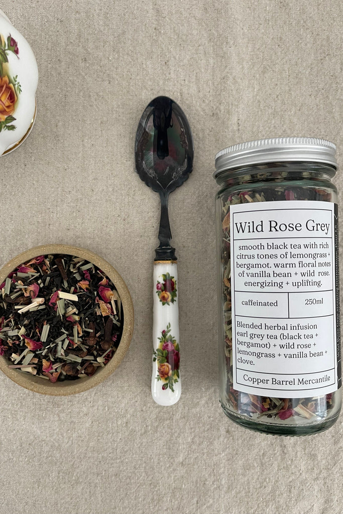 Dark Gray Wild Rose Grey Tea